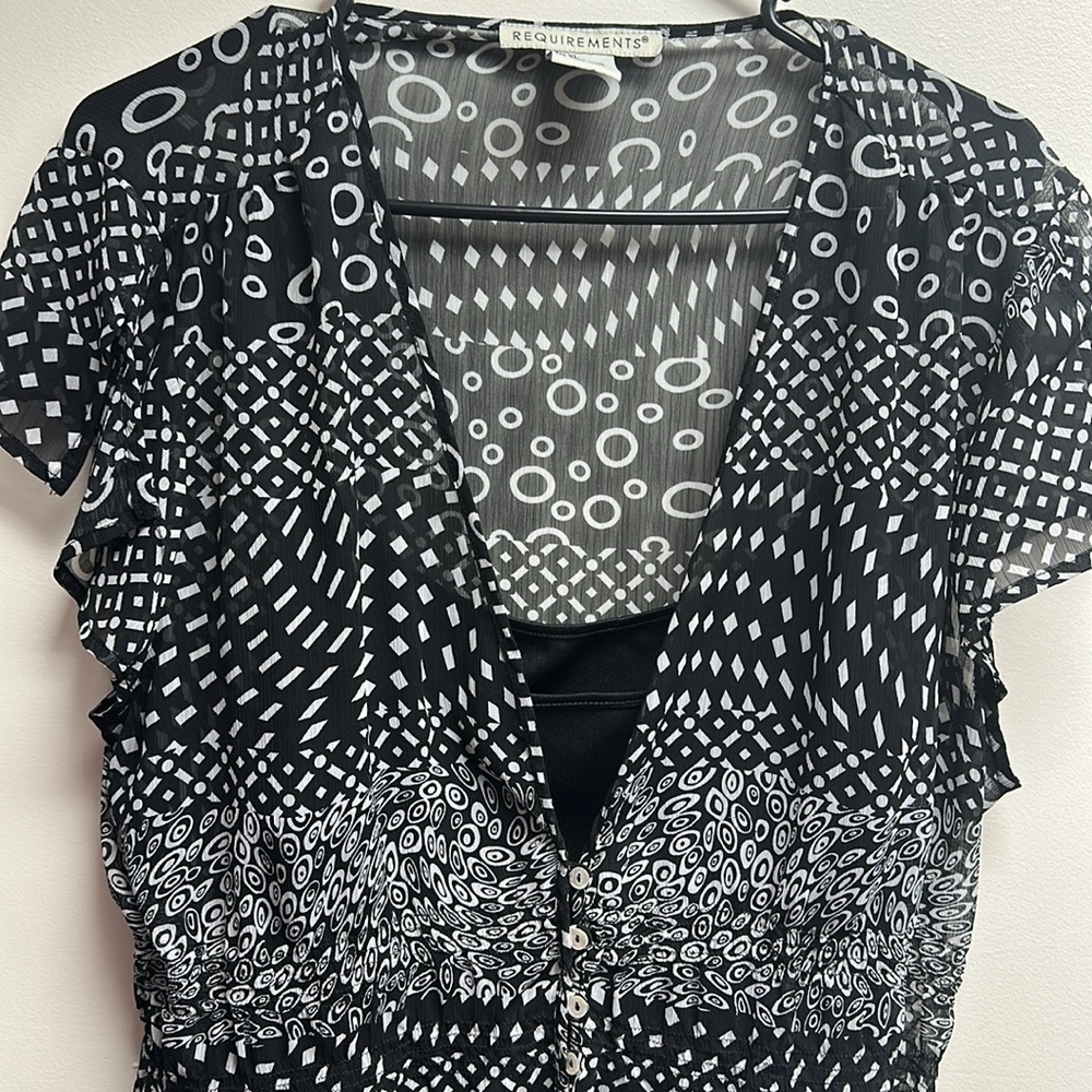 Requirements, Beautiful black and white blouse